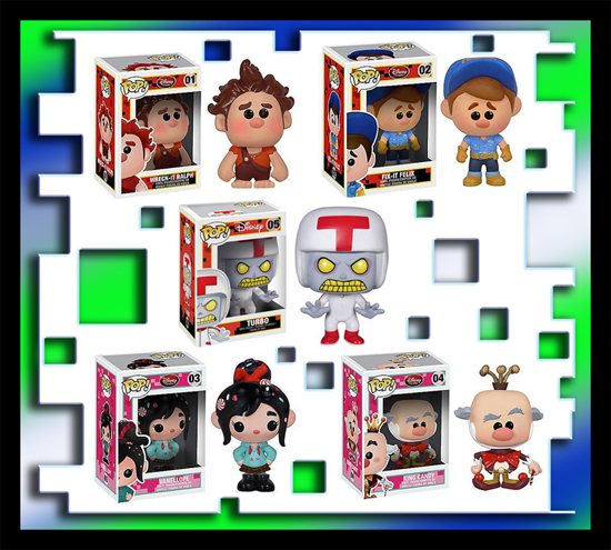 Wreck it Ralph Pop Set Complete 1st series